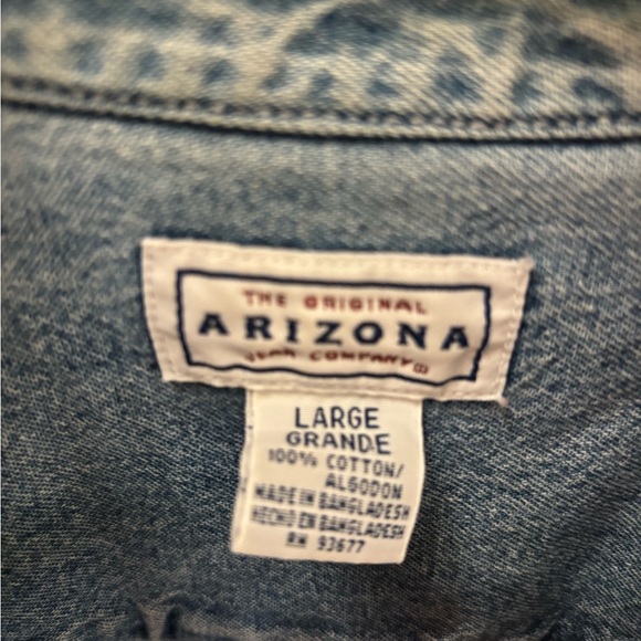 Arizona Jean Company Blue Cotton Shirt - Picture 5 of 5